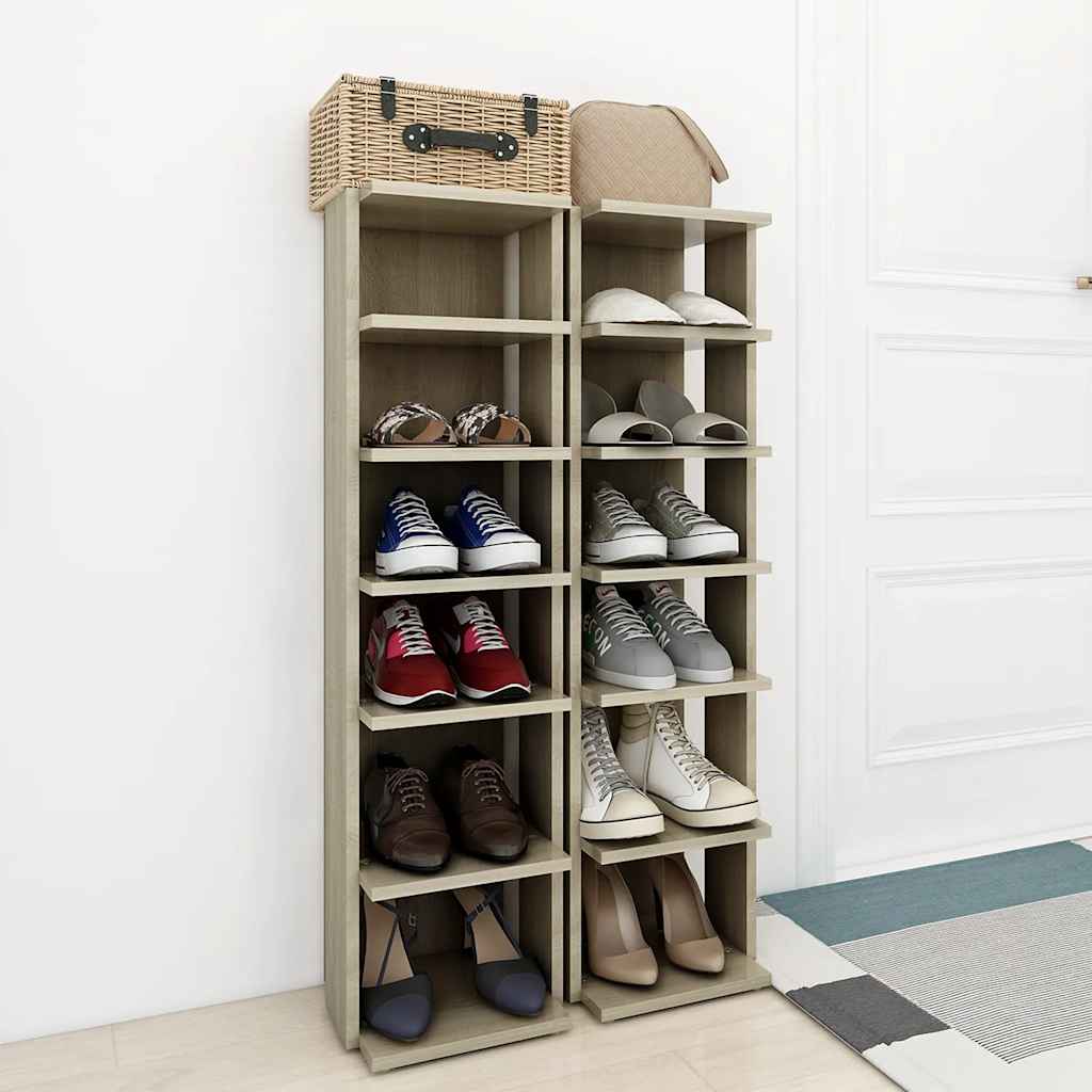 Scarpiere 2 pz Rovere sonoma 27,5x27x102 cm
