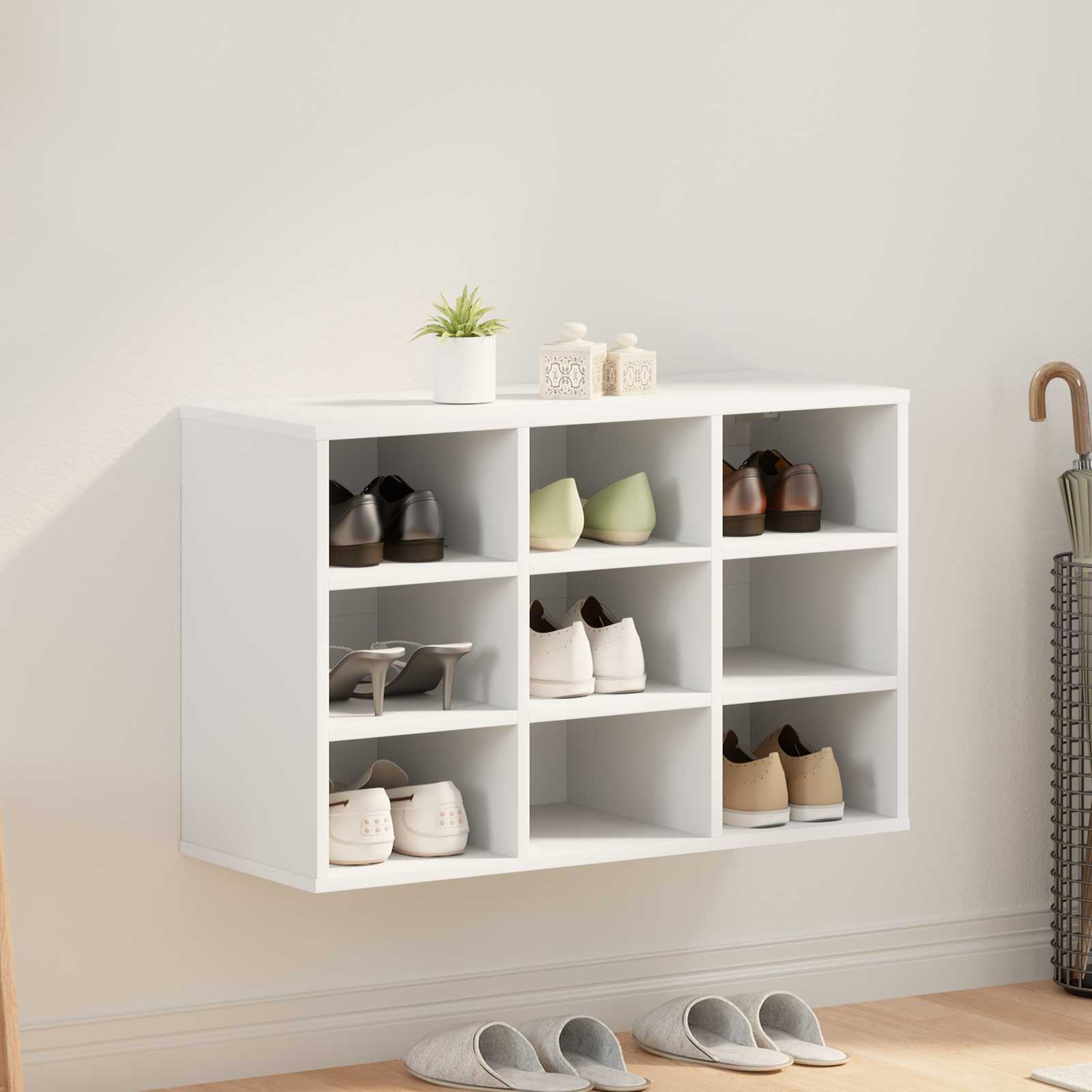 Mobile per scarpe 77,5 x 30 x 51 cm Legno ingegnerizzato Bianco
