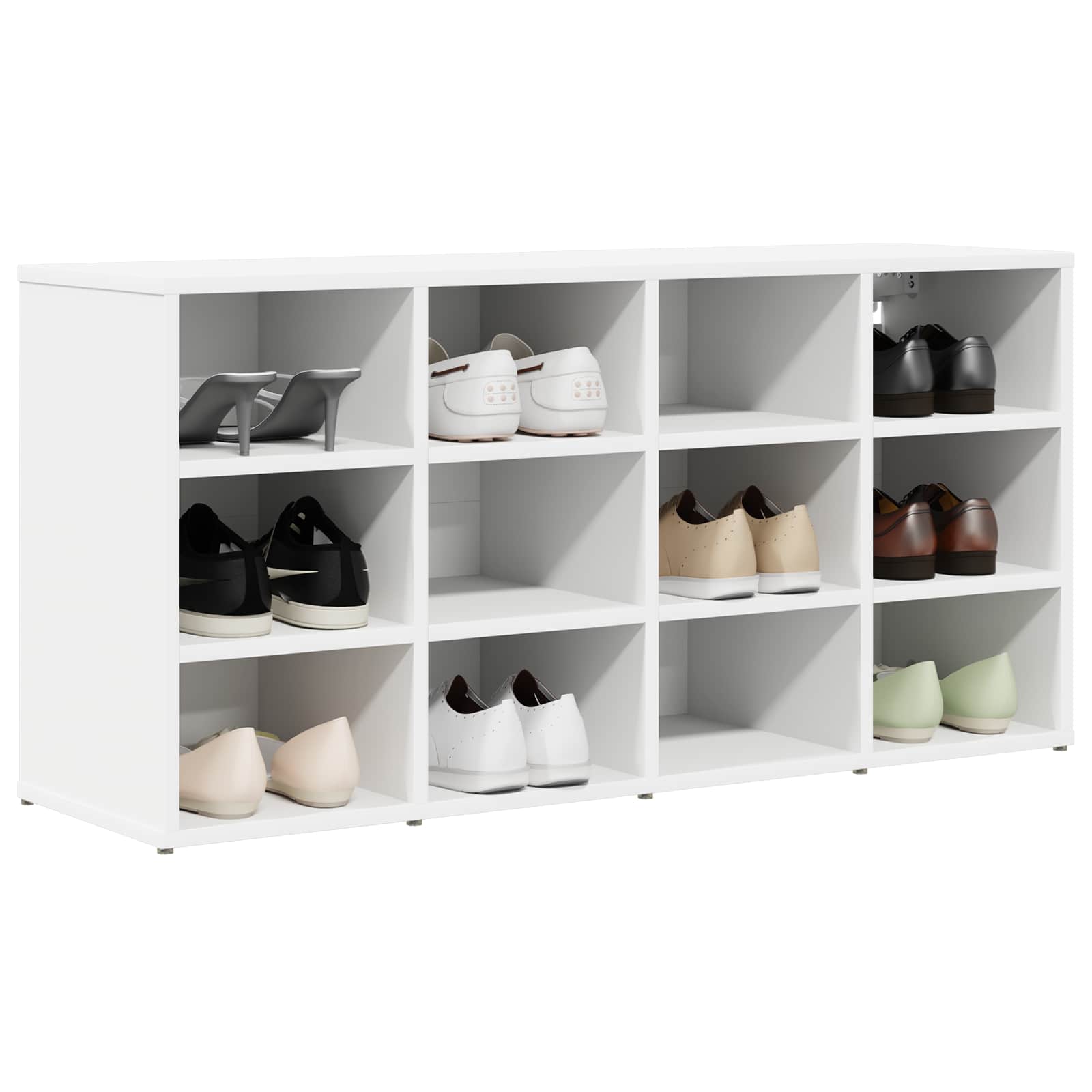 Mobile per scarpe 103 x 30 x 51 cm Legno ingegnerizzato Bianco