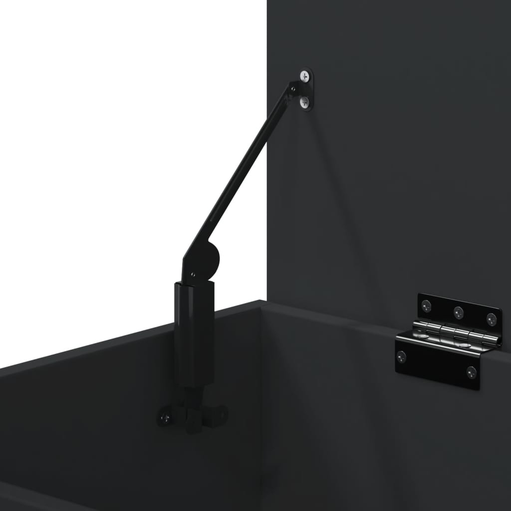 Panca Porta Scarpe Nera 60x30x45 cm in Legno Multistrato