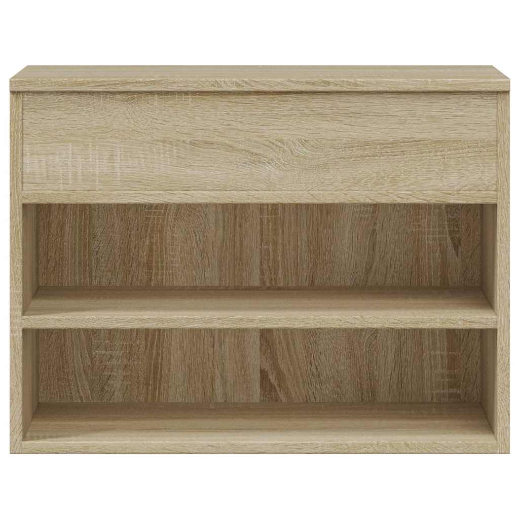 Panca Porta Scarpe Rovere Sonoma 60x30x45 cm Legno Multistrato