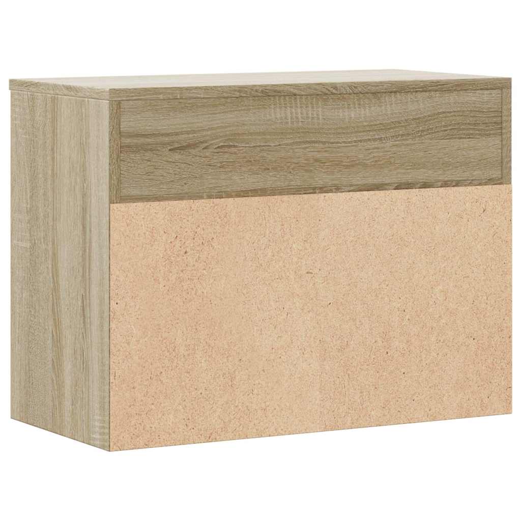 Panca Porta Scarpe Rovere Sonoma 60x30x45 cm Legno Multistrato