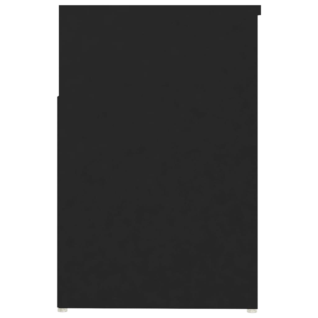 Panca Porta Scarpe Nera 80x30x45 cm in Legno Multistrato