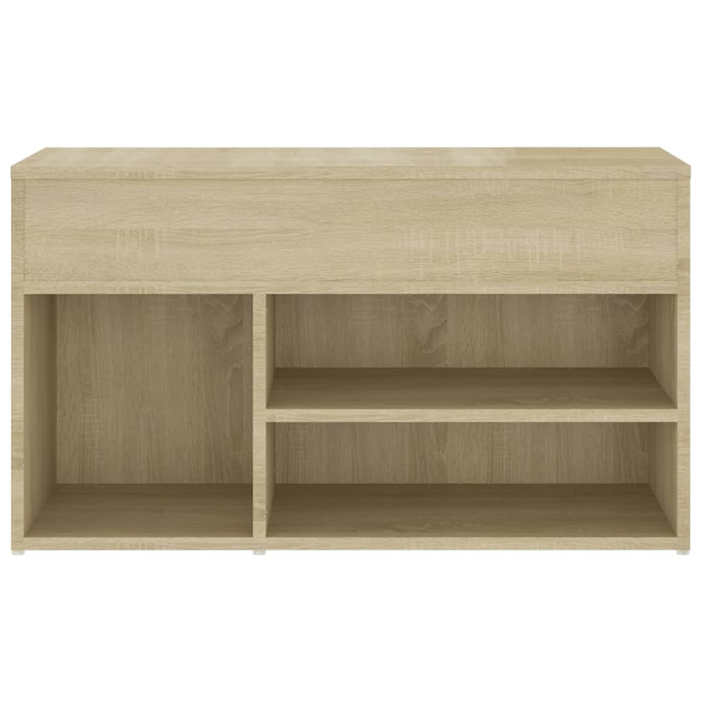 Panca Porta Scarpe Rovere Sonoma 80x30x45 cm Legno Multistrato