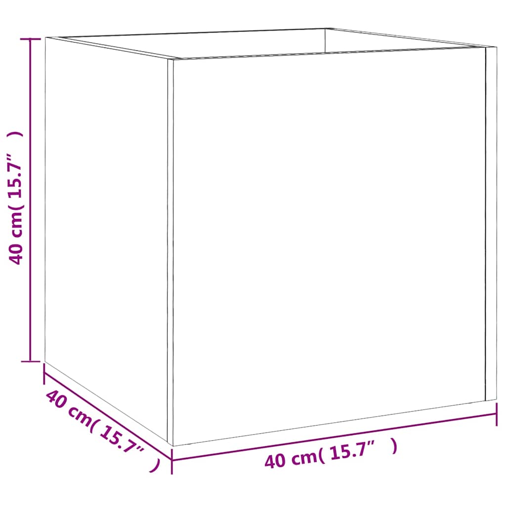 Fioriera Nera 40x40x40 cm in Legno Multistrato