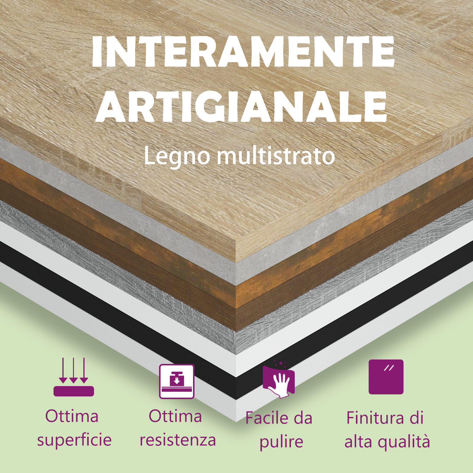 Fioriera Rovere Sonoma 40x40x40 cm in Legno Multistrato