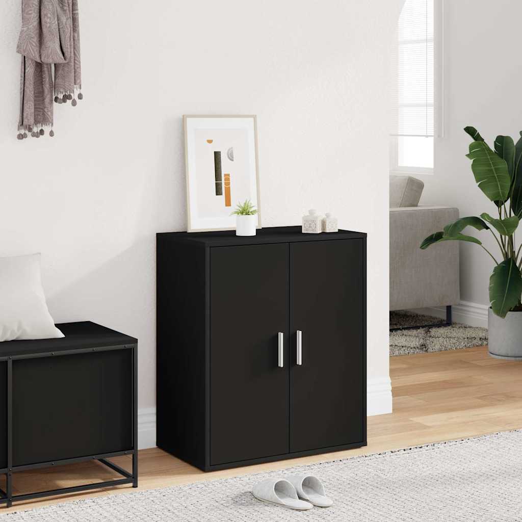 Scarpiera Nera 60x35x70 cm in Legno Multistrato