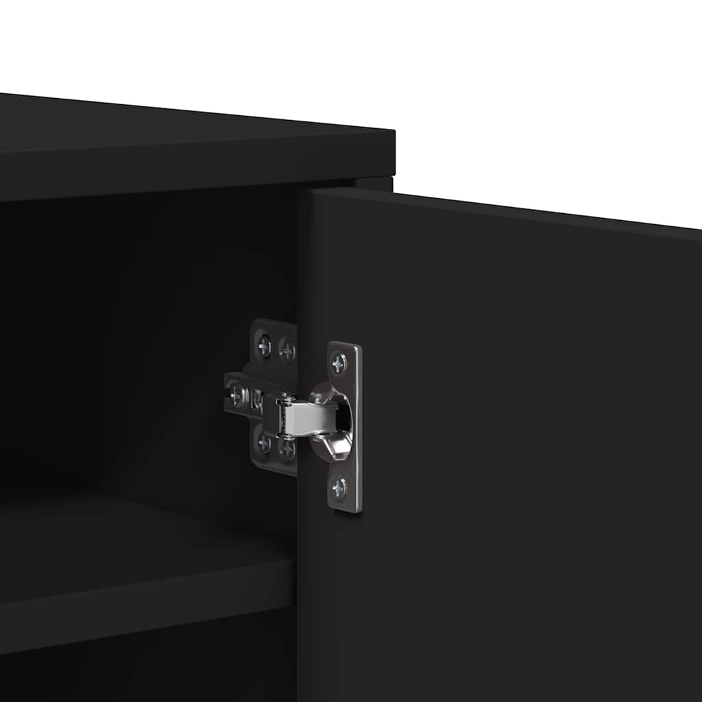 Scarpiera Nera 60x35x70 cm in Legno Multistrato