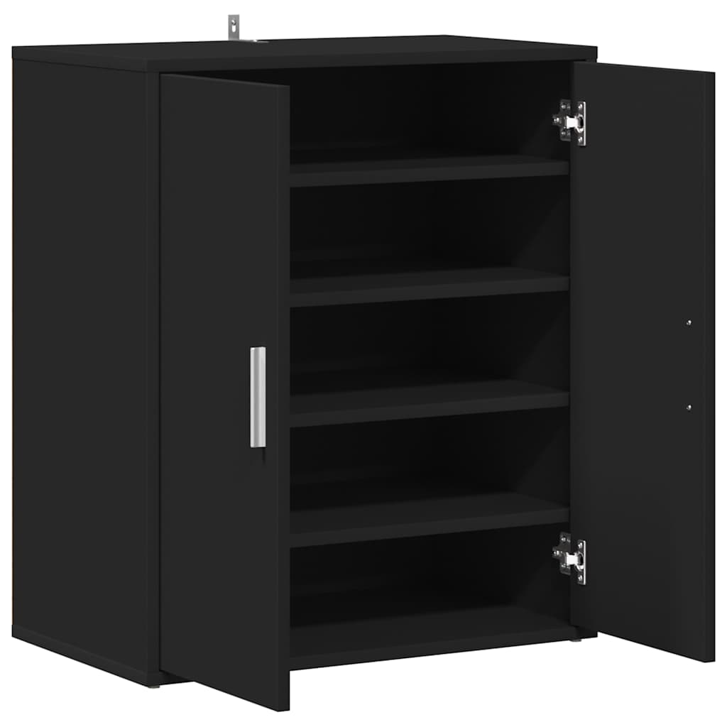 Scarpiera Nera 60x35x70 cm in Legno Multistrato