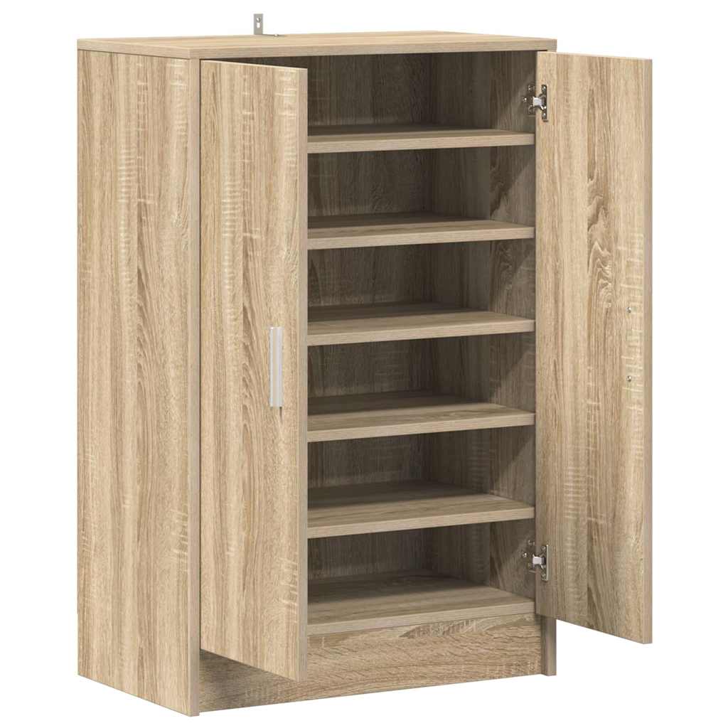 Scarpiera Rovere Sonoma 60x35x92 cm in Legno Multistrato