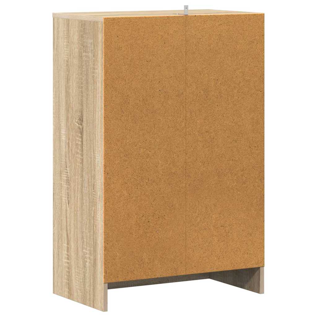 Scarpiera Rovere Sonoma 60x35x92 cm in Legno Multistrato