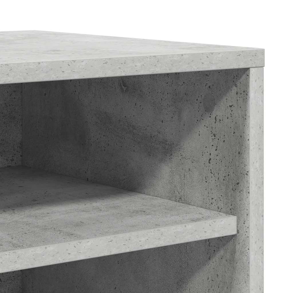 Scarpiera Grigio Cemento 60x35x70 cm in Legno Multistrato