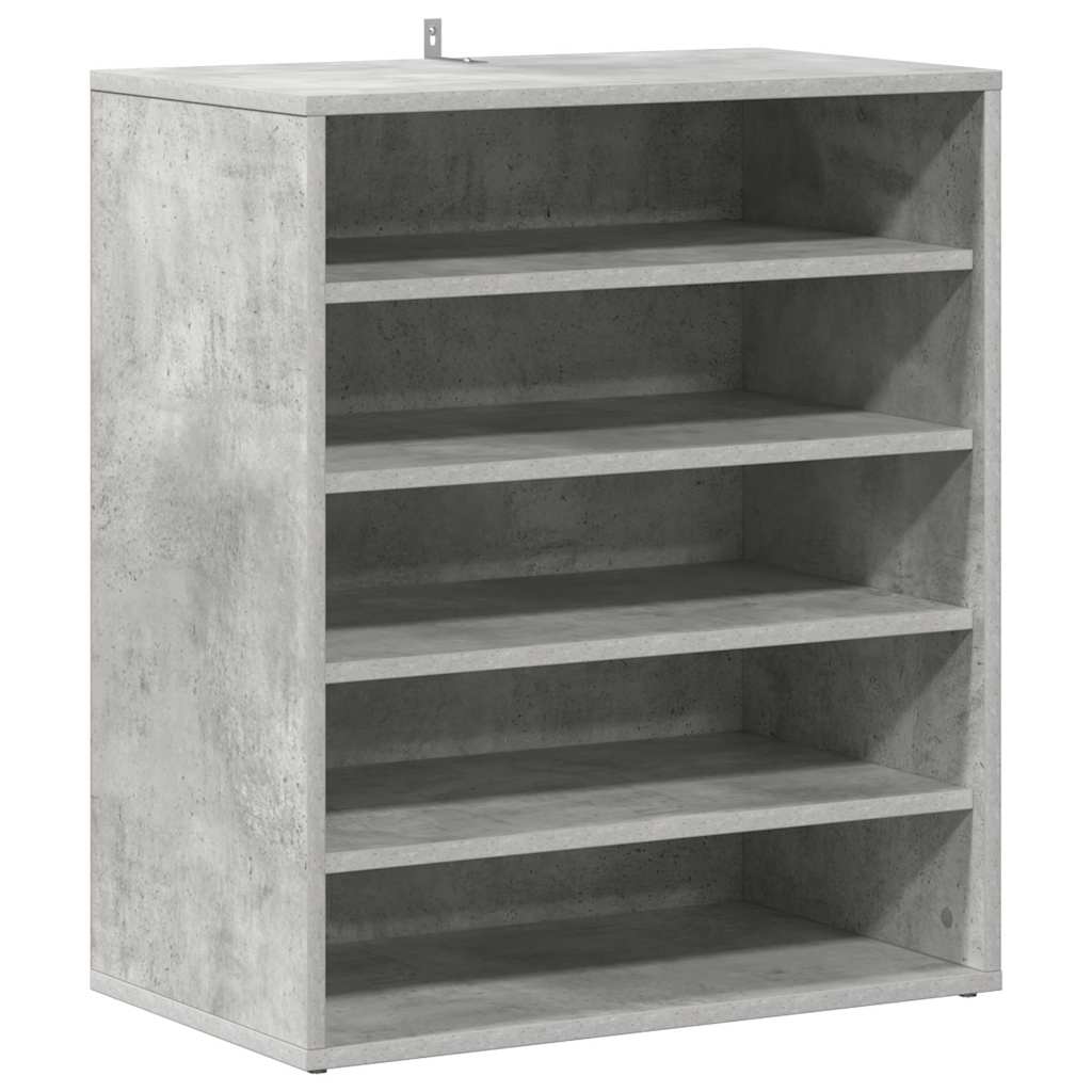 Scarpiera Grigio Cemento 60x35x70 cm in Legno Multistrato