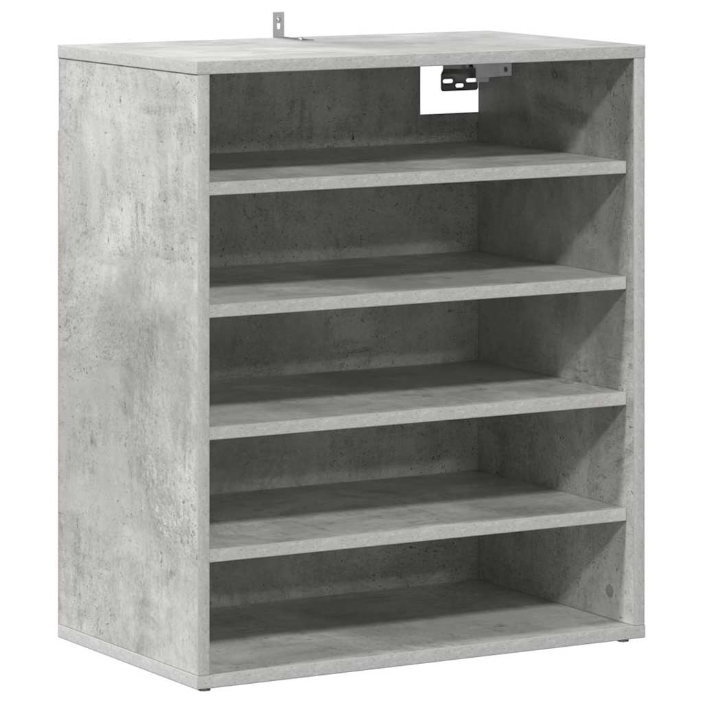 Scarpiera Grigio Cemento 60x35x70 cm in Legno Multistrato