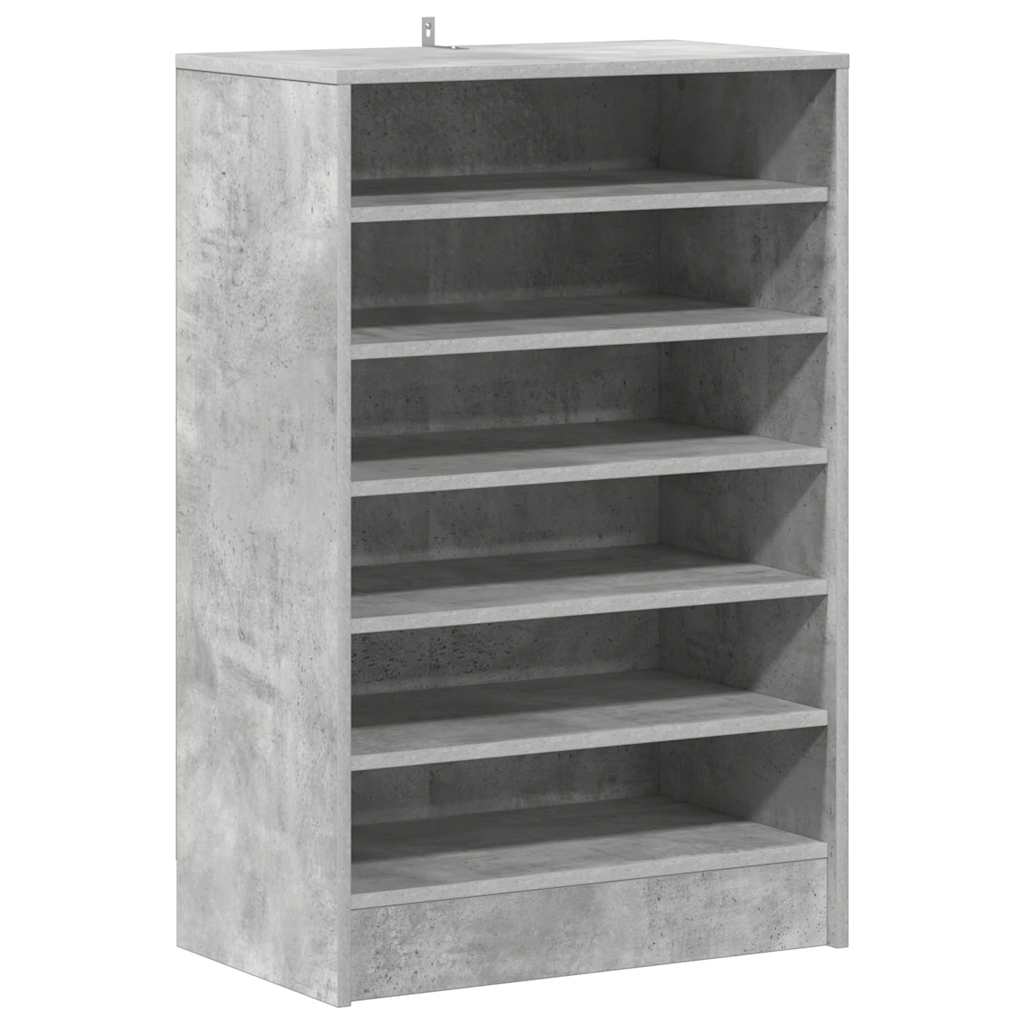 Scarpiera Grigio Cemento 60x35x92 cm in Legno Multistrato