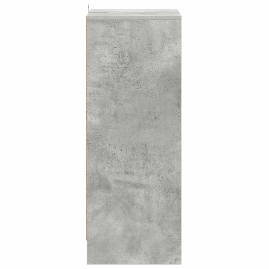 Scarpiera Grigio Cemento 60x35x92 cm in Legno Multistrato