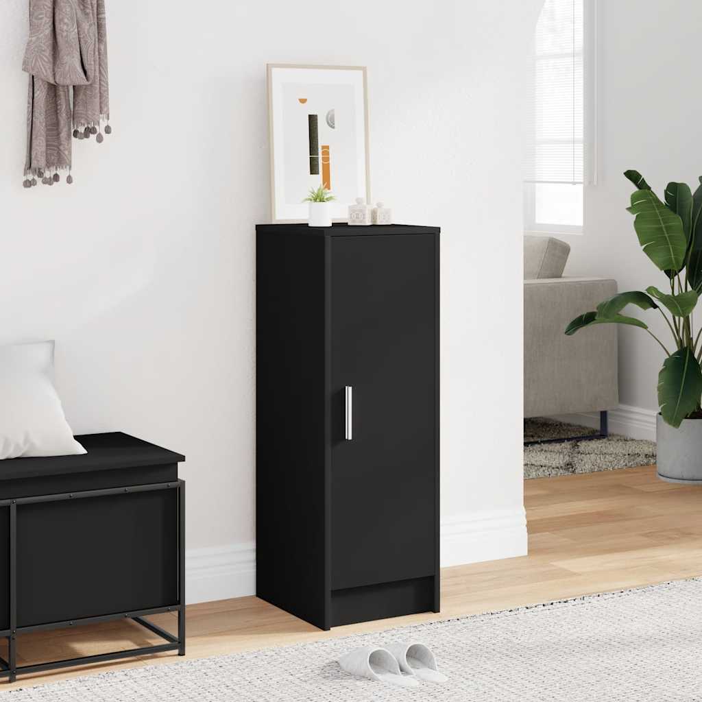 Scarpiera Nera 32x35x92 cm in Legno Multistrato