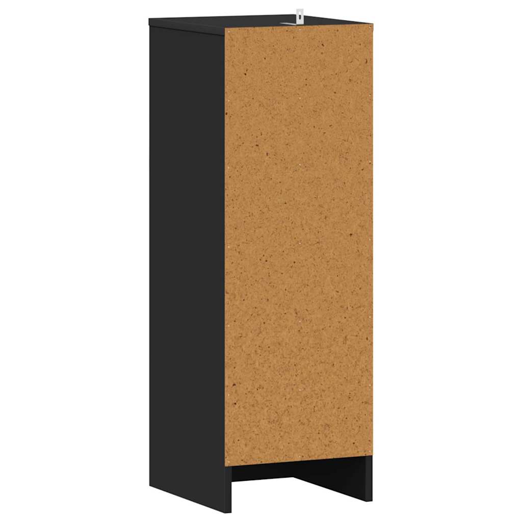 Scarpiera Nera 32x35x92 cm in Legno Multistrato