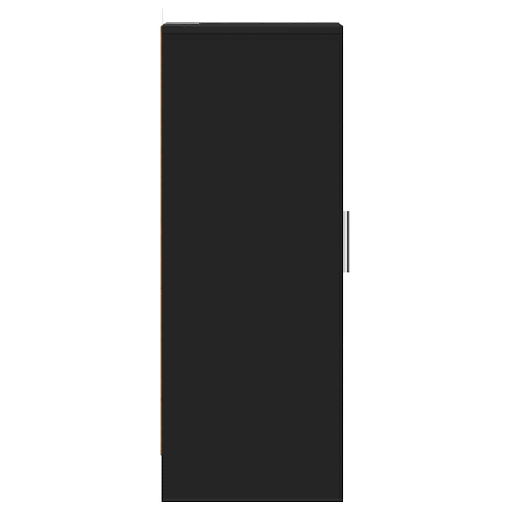 Scarpiera Nera 32x35x92 cm in Legno Multistrato