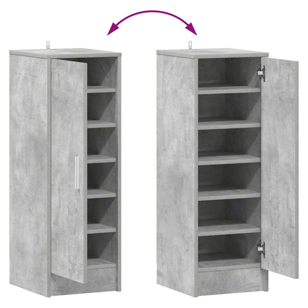 Armadi per scarpe 32 x 35 x 92 cm Grigio Cemento