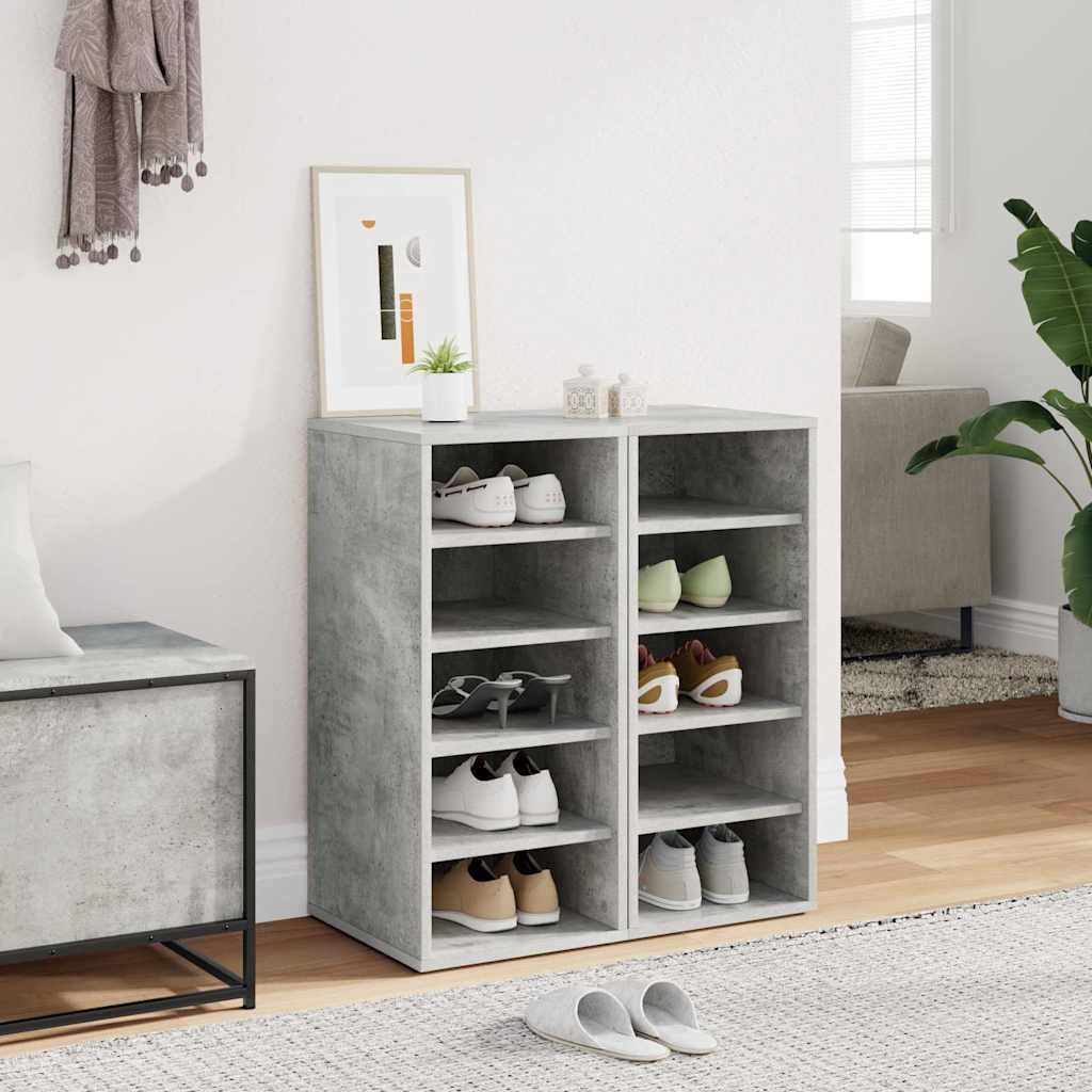 Armadi per scarpe 31,5 x 35 x 70 cm Grigio Cemento