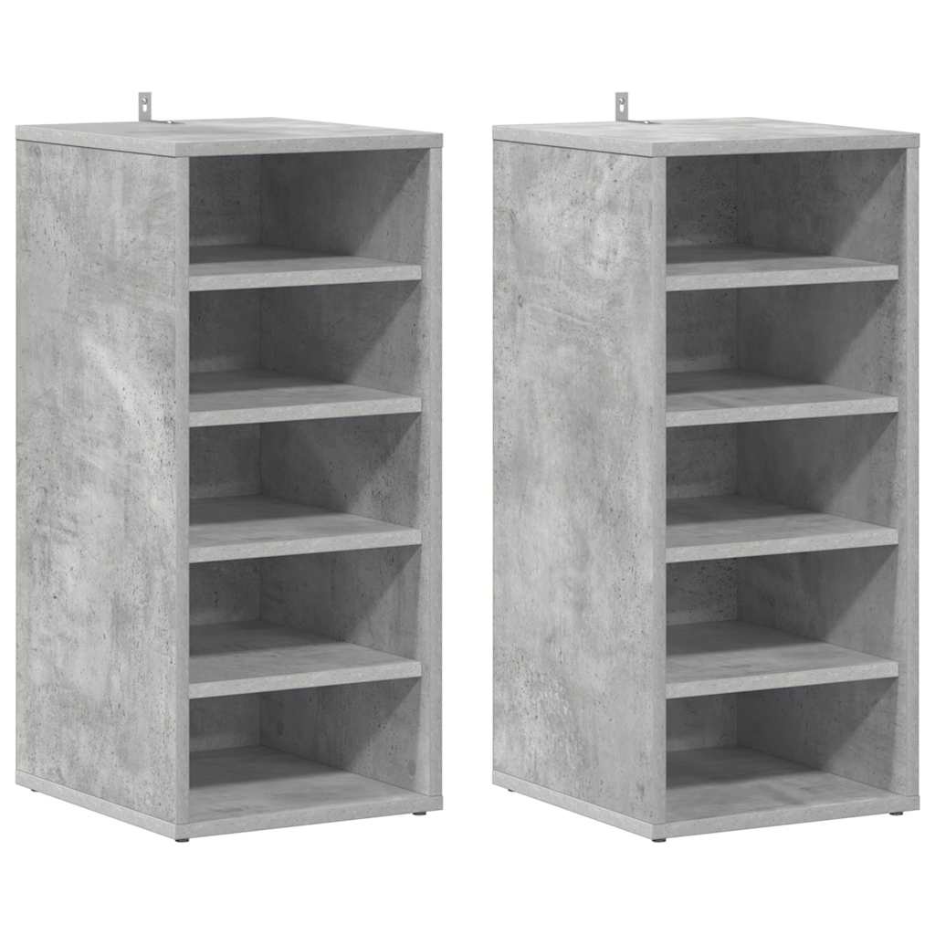 Armadi per scarpe 31,5 x 35 x 70 cm Grigio Cemento