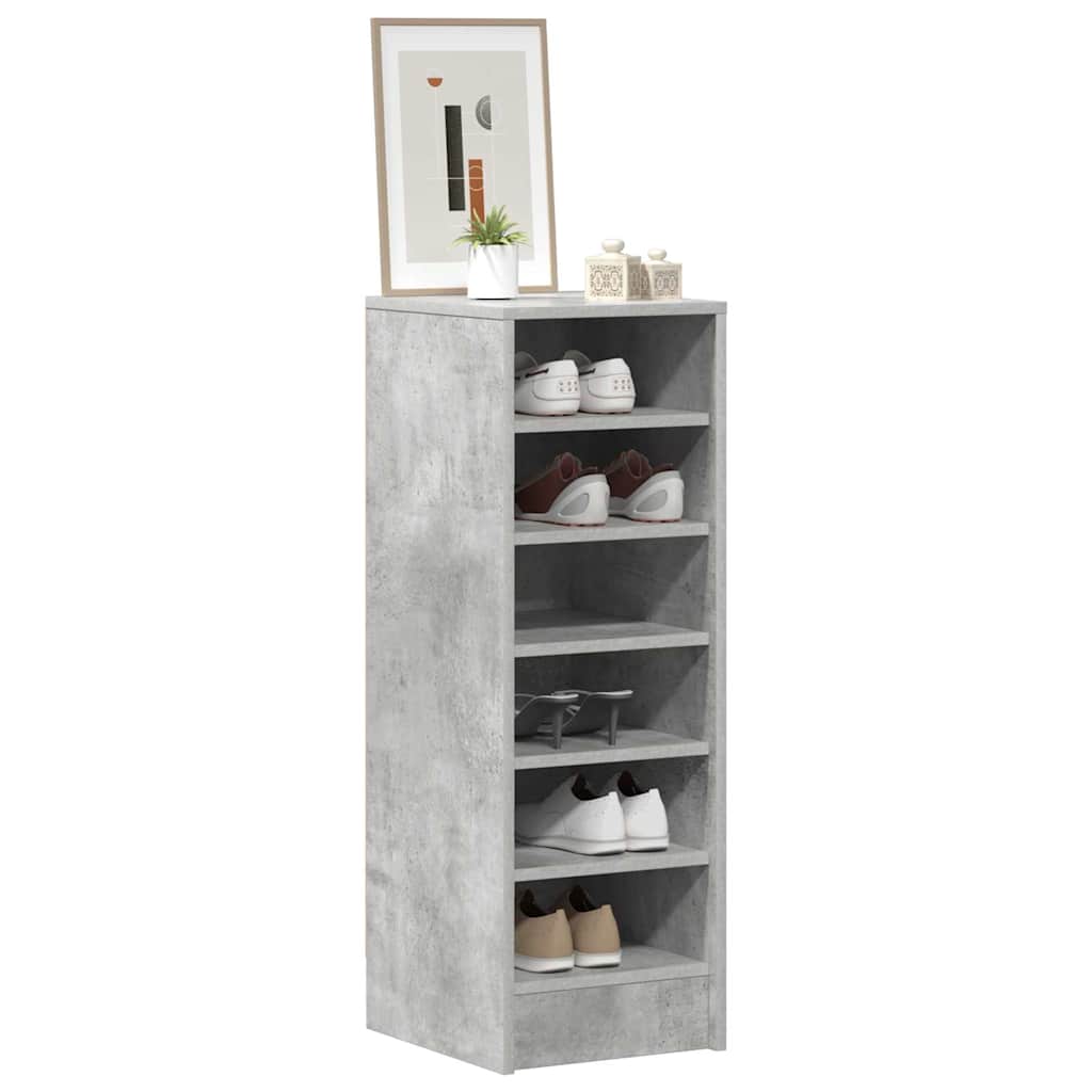 Scarpiera Grigio Cemento 31,5x35x90 cm in Truciolato