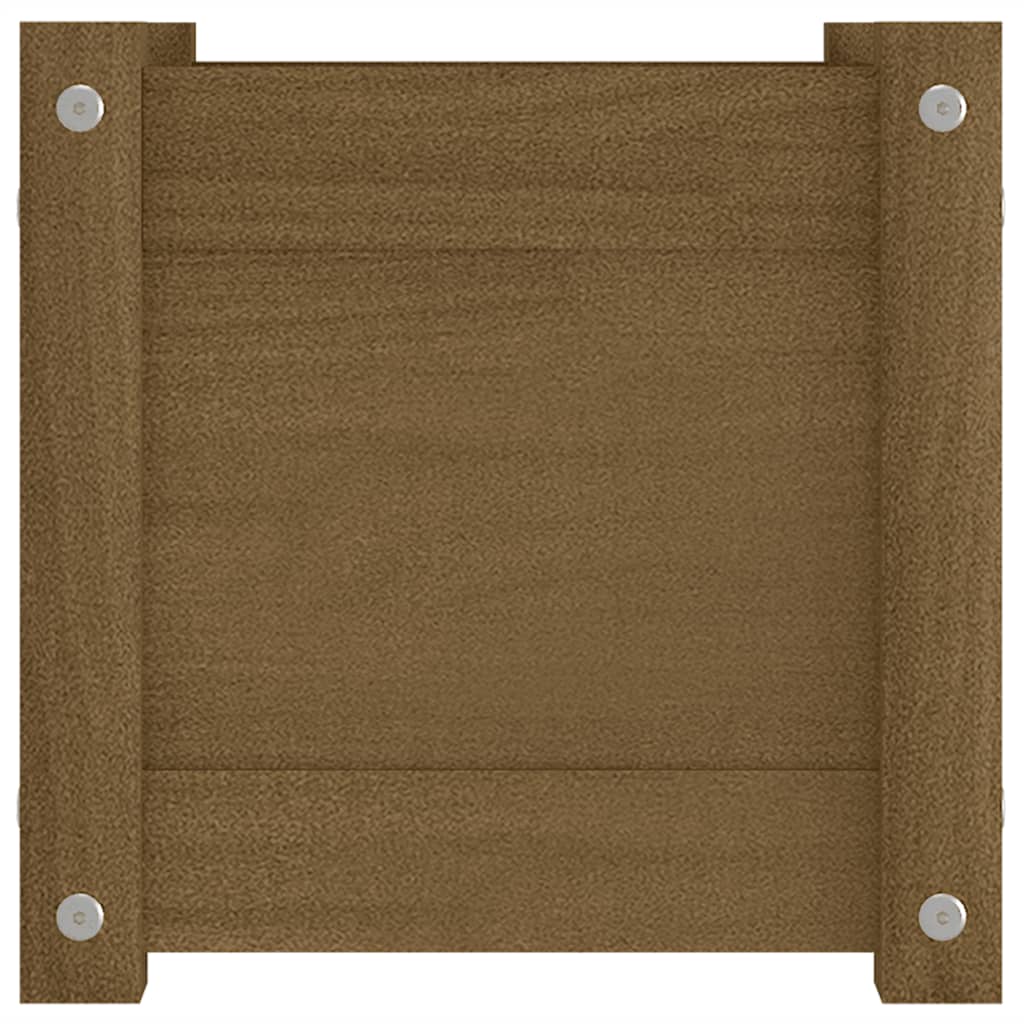 Fioriere 2 pz Ambra 31x31x31 cm in Legno Massello di Pino
