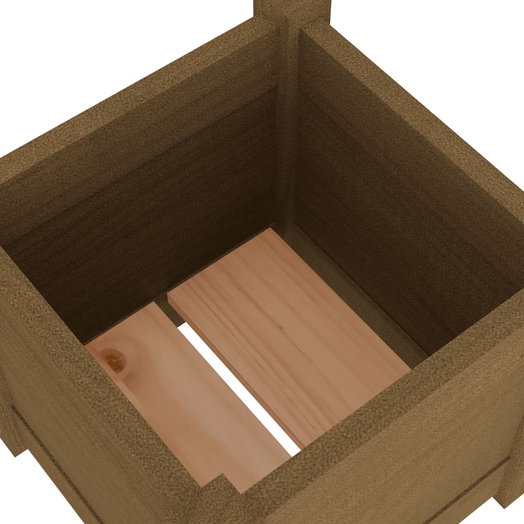Fioriere 2 pz Ambra 31x31x31 cm in Legno Massello di Pino