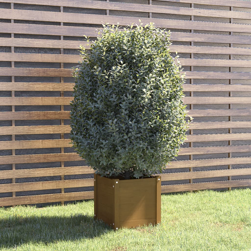 Fioriera da Giardino Ambra 40x40x78 cm Legno Massello di Pino