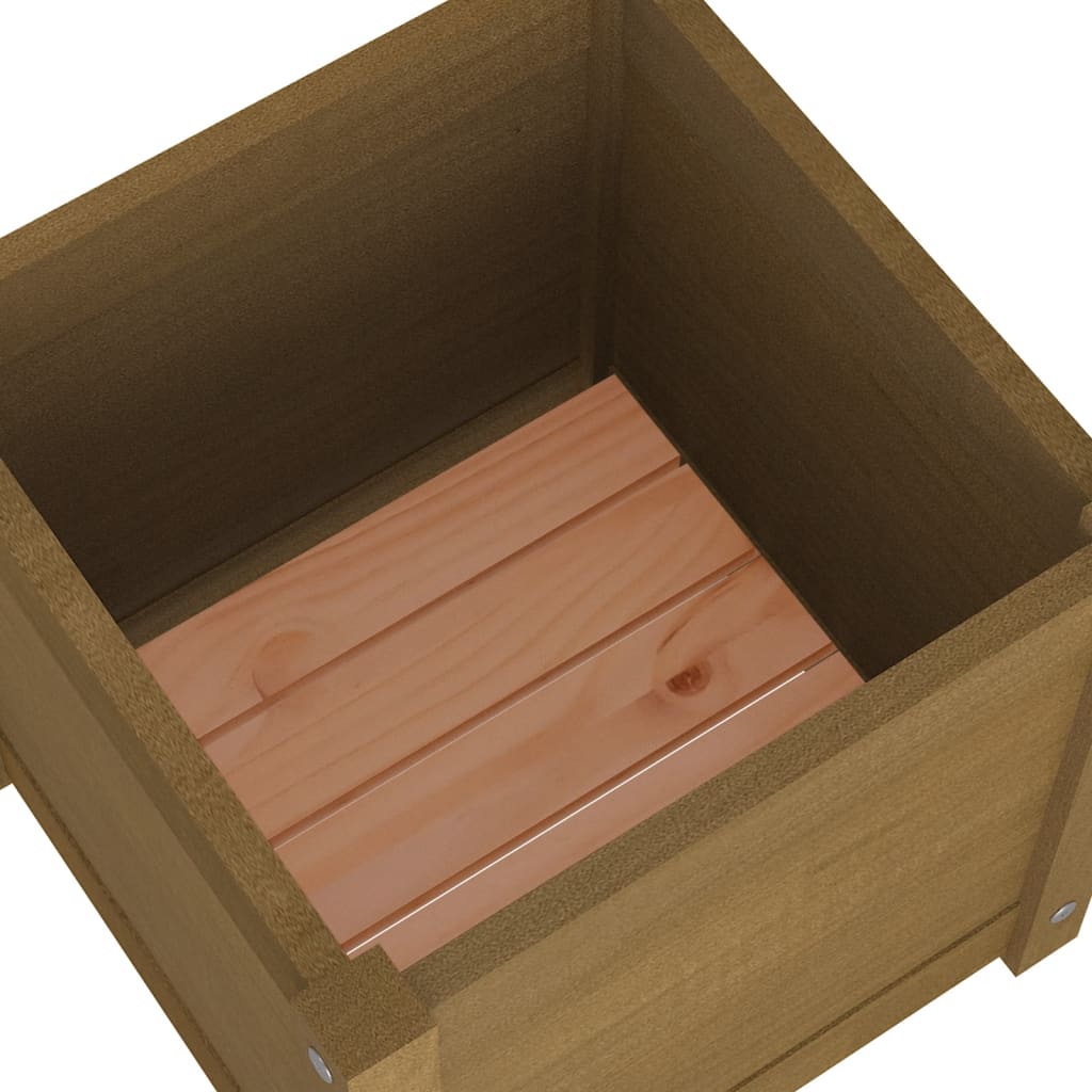 Fioriera da Giardino Ambra 40x40x78 cm Legno Massello di Pino