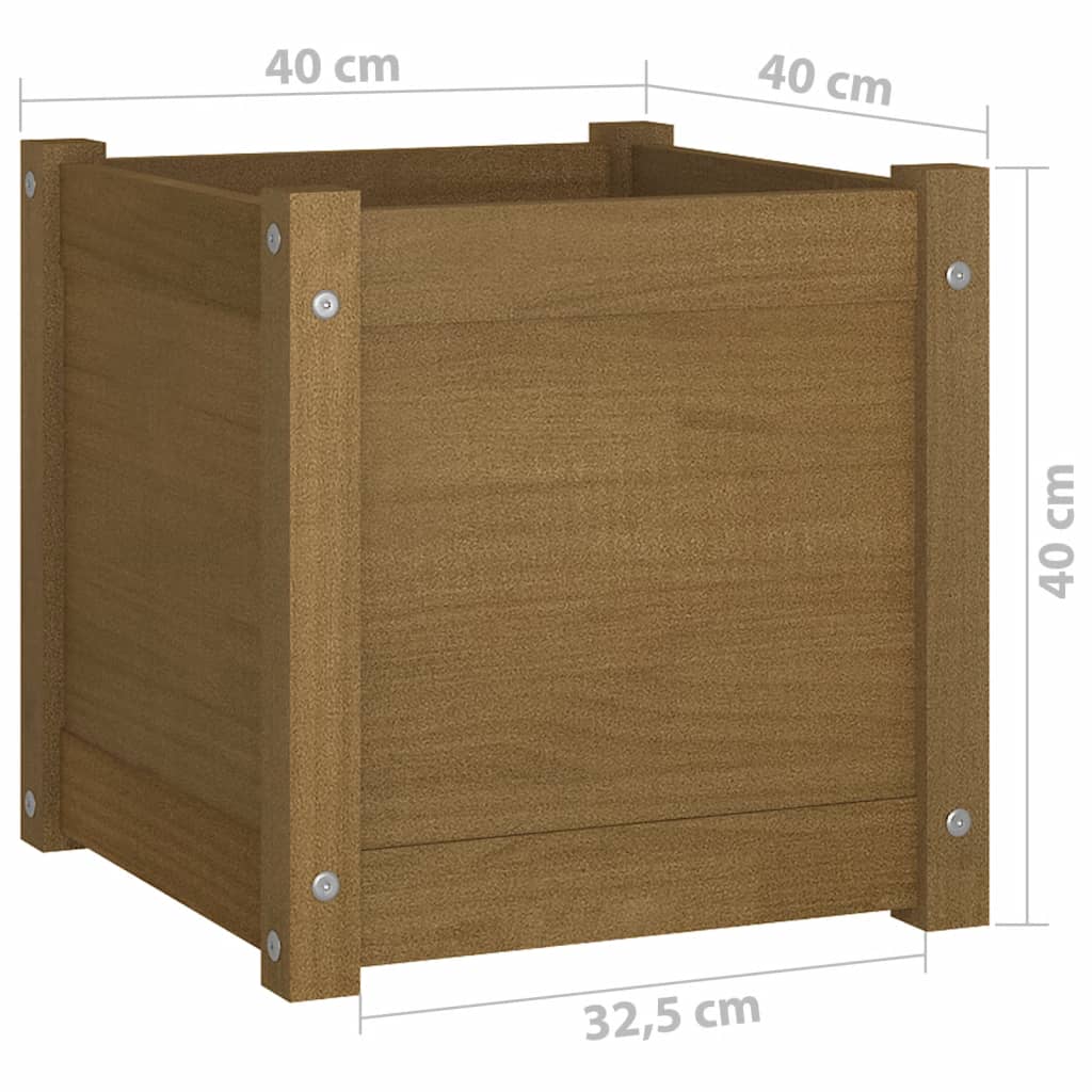 Fioriera da Giardino Ambra 40x40x78 cm Legno Massello di Pino