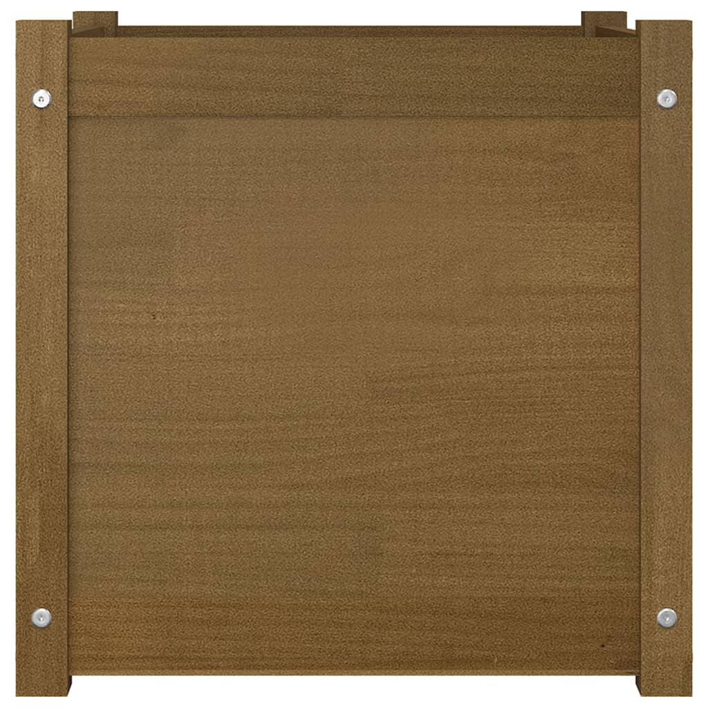 Fioriera Giardino Marrone Ambra 50x50x50 cm Legno Massello Pino