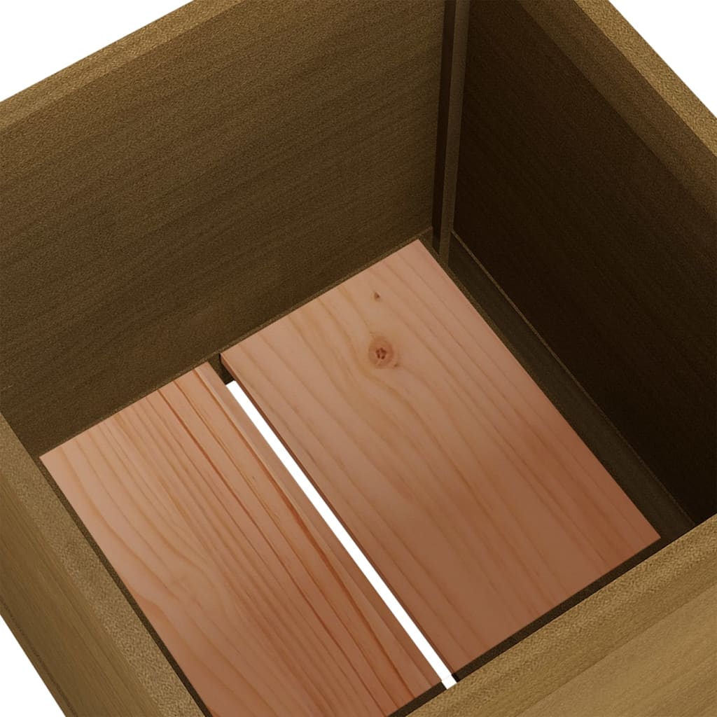 Fioriere 2 pz Ambra 50x50x50 cm in Legno Massello di Pino