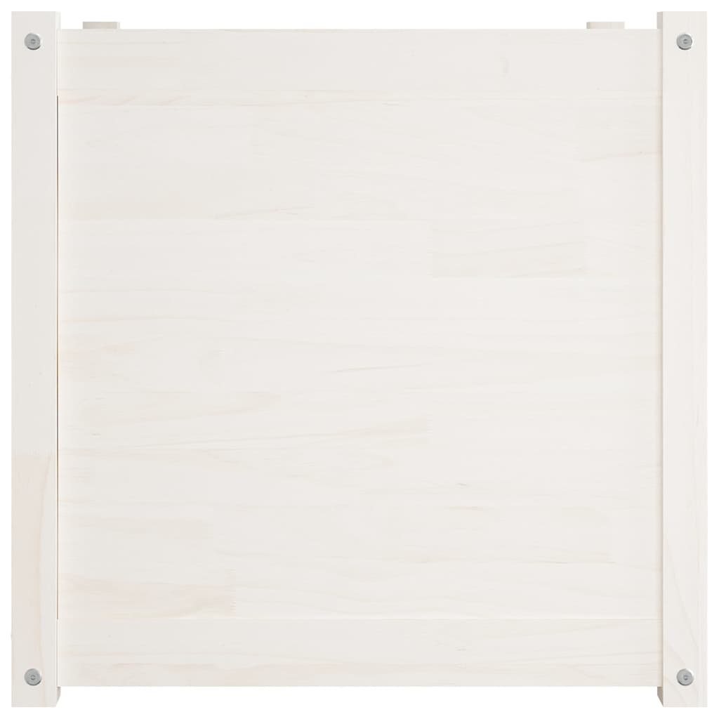 Fioriere da Giardino 2 pz Bianche 60x60x60 cm in Legno di Pino
