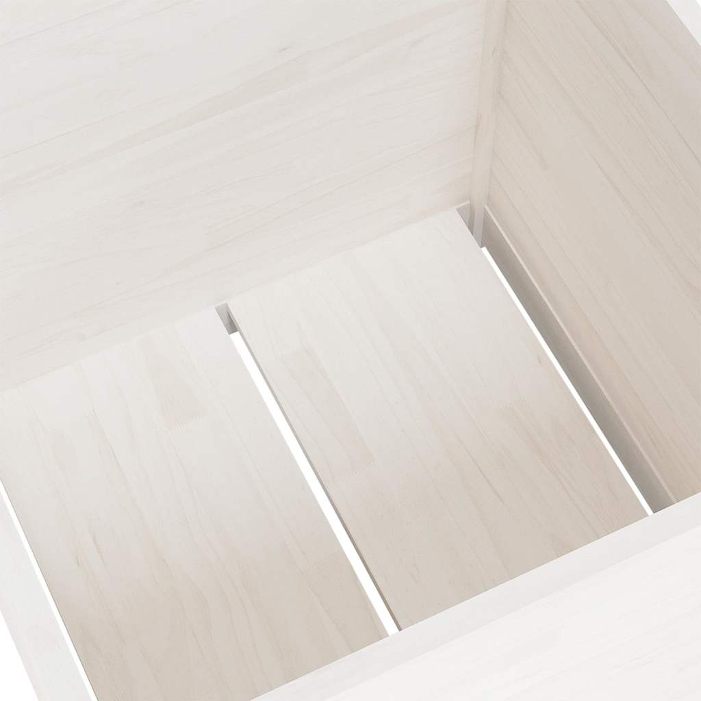 Fioriere da Giardino 2 pz Bianche 60x60x60 cm in Legno di Pino