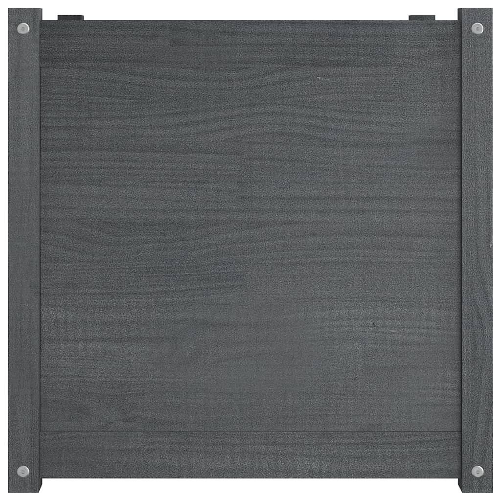 Fioriere da Giardino 2 pz Grigie 60x60x60 cm in Legno di Pino