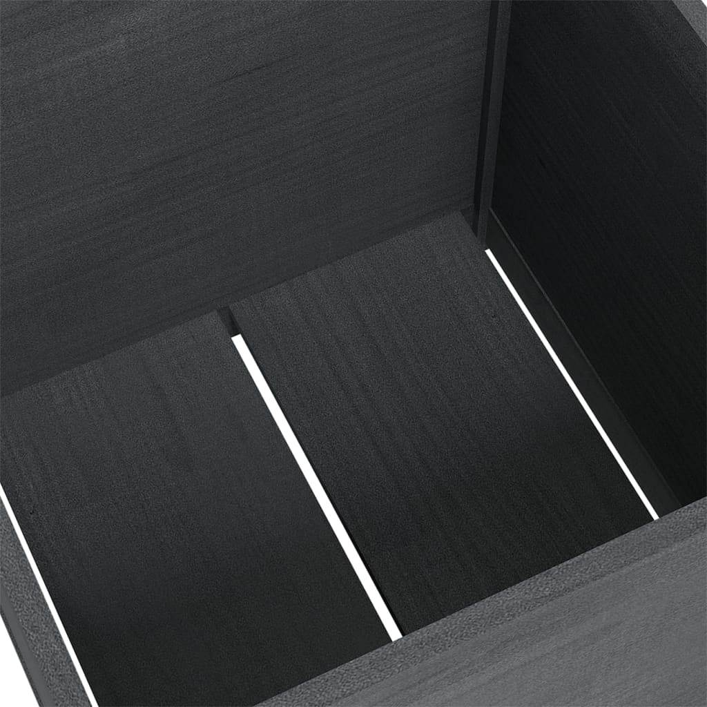 Fioriere da Giardino 2 pz Grigie 60x60x60 cm in Legno di Pino