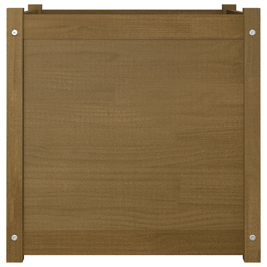 Fioriera Giardino Marrone Ambra 60x60x60 cm Legno Massello Pino