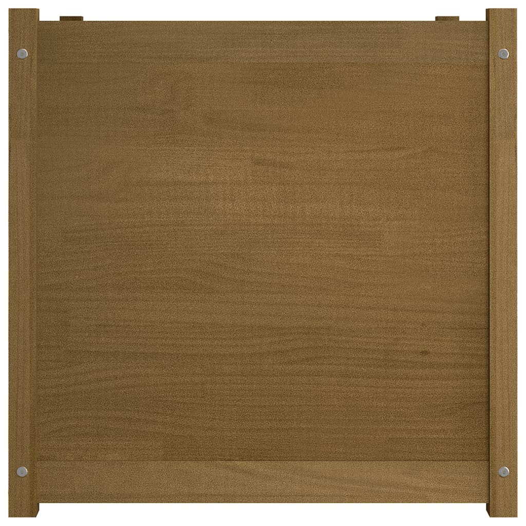 Fioriera Giardino Marrone Ambra 70x70x70 cm Legno Massello Pino