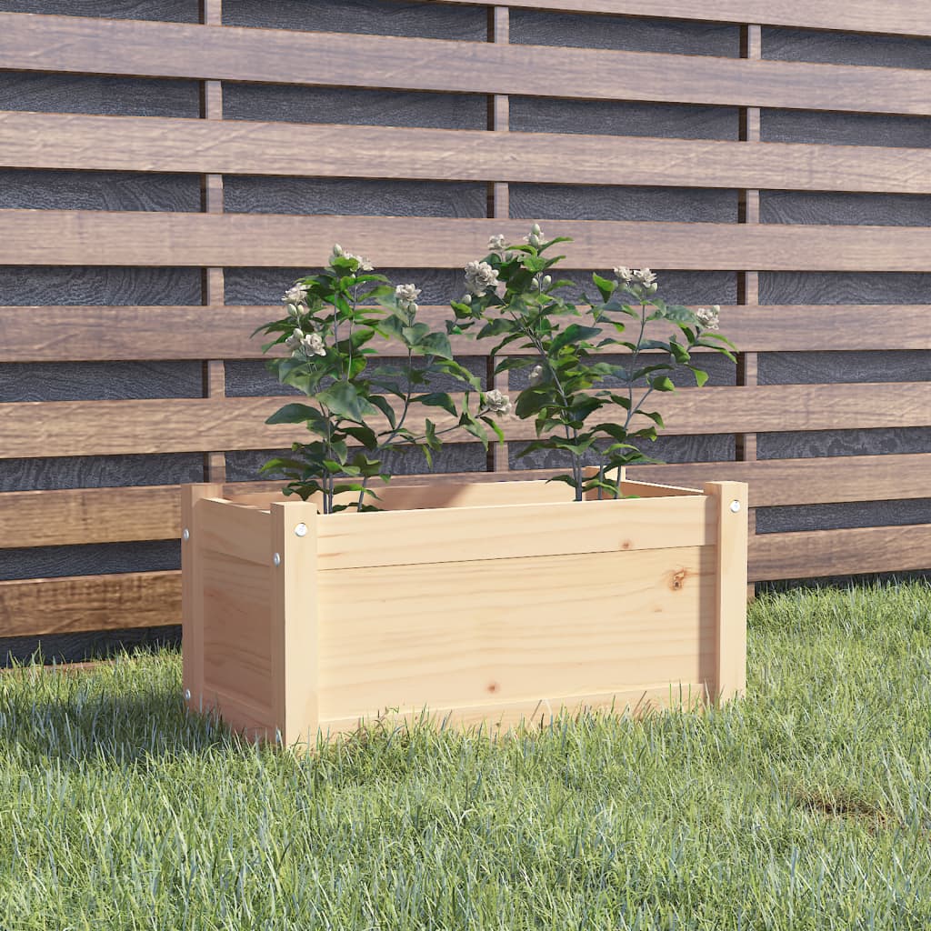 Fioriera da Giardino 60x31x31 cm in Legno Massello di Pino