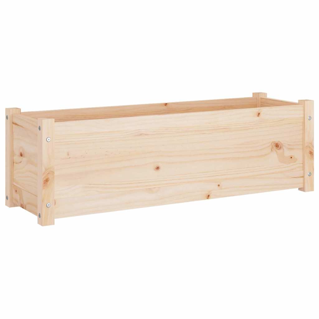 Fioriera da Giardino 100x31x31 cm in Legno Massello di Pino