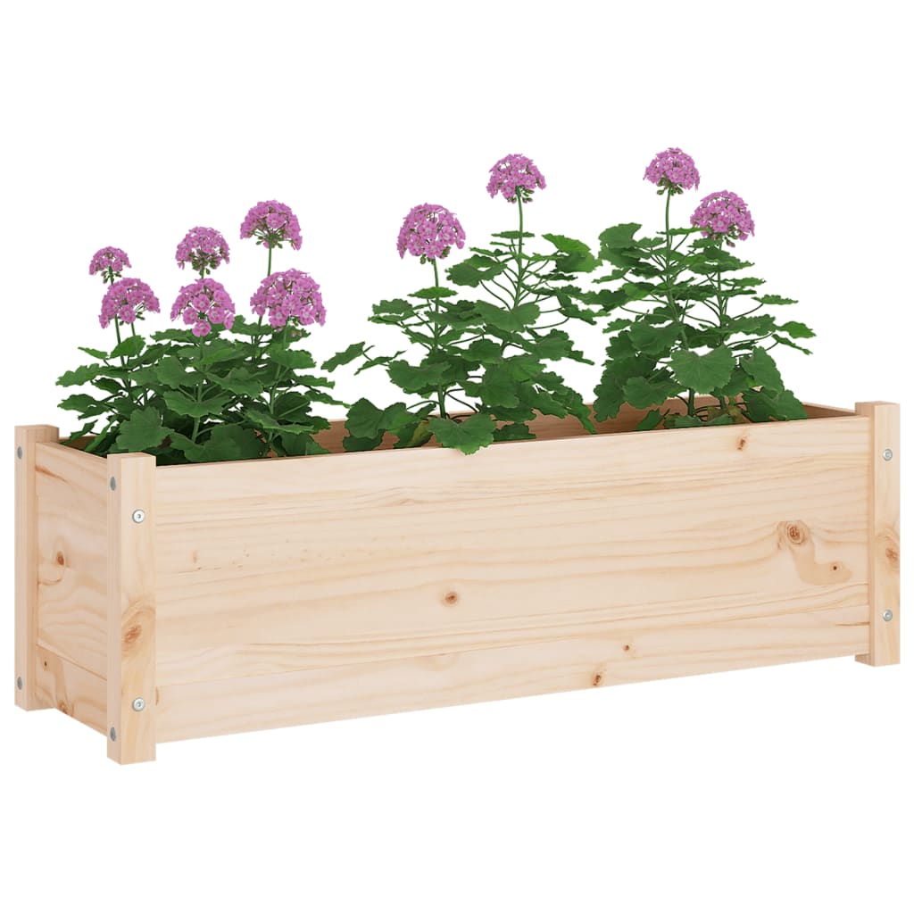 Fioriere da Giardino 2 pz 100x31x31cm in Legno Massello di Pino