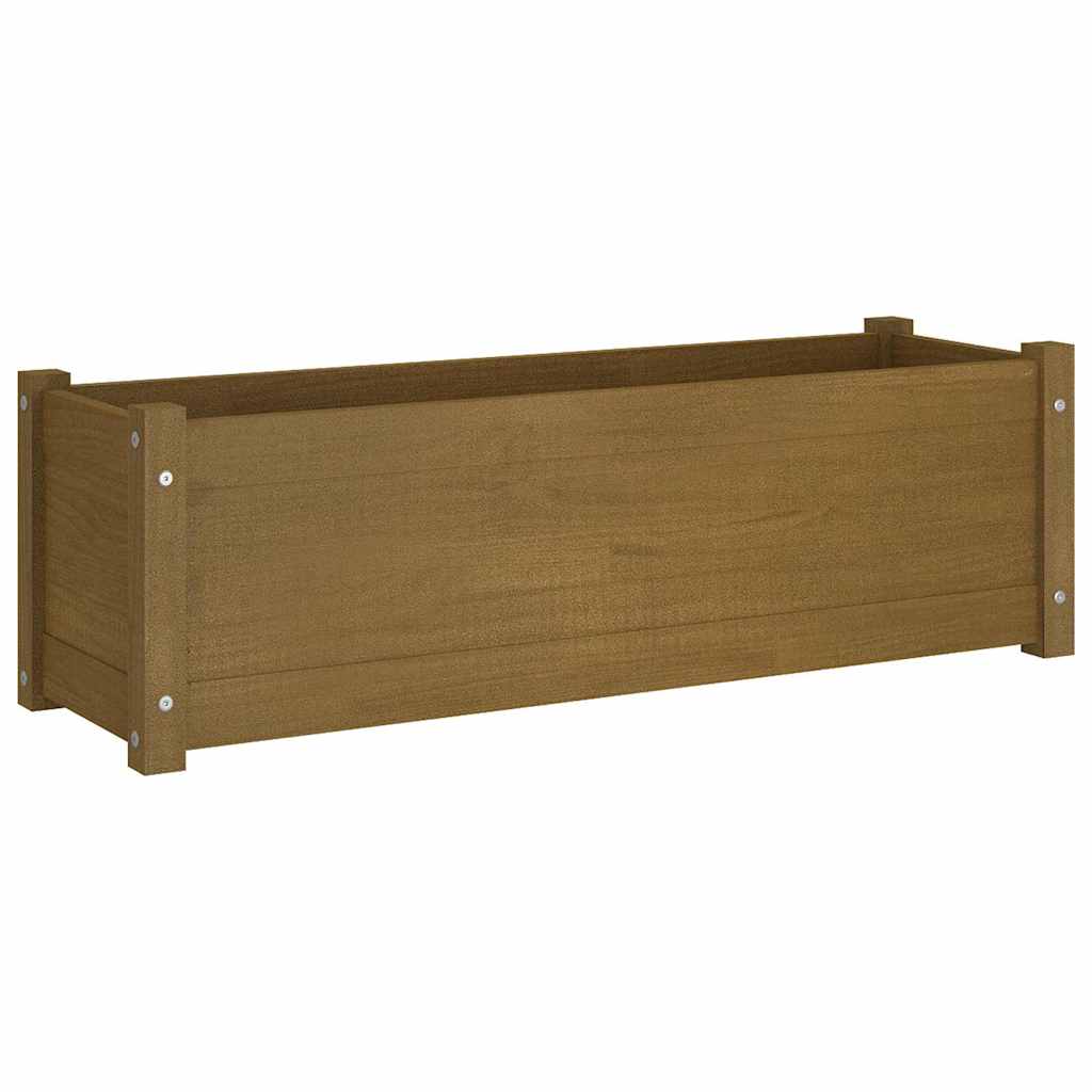 Fioriera da Giardino ambra 100x31x31 cm Legno Massello di Pino