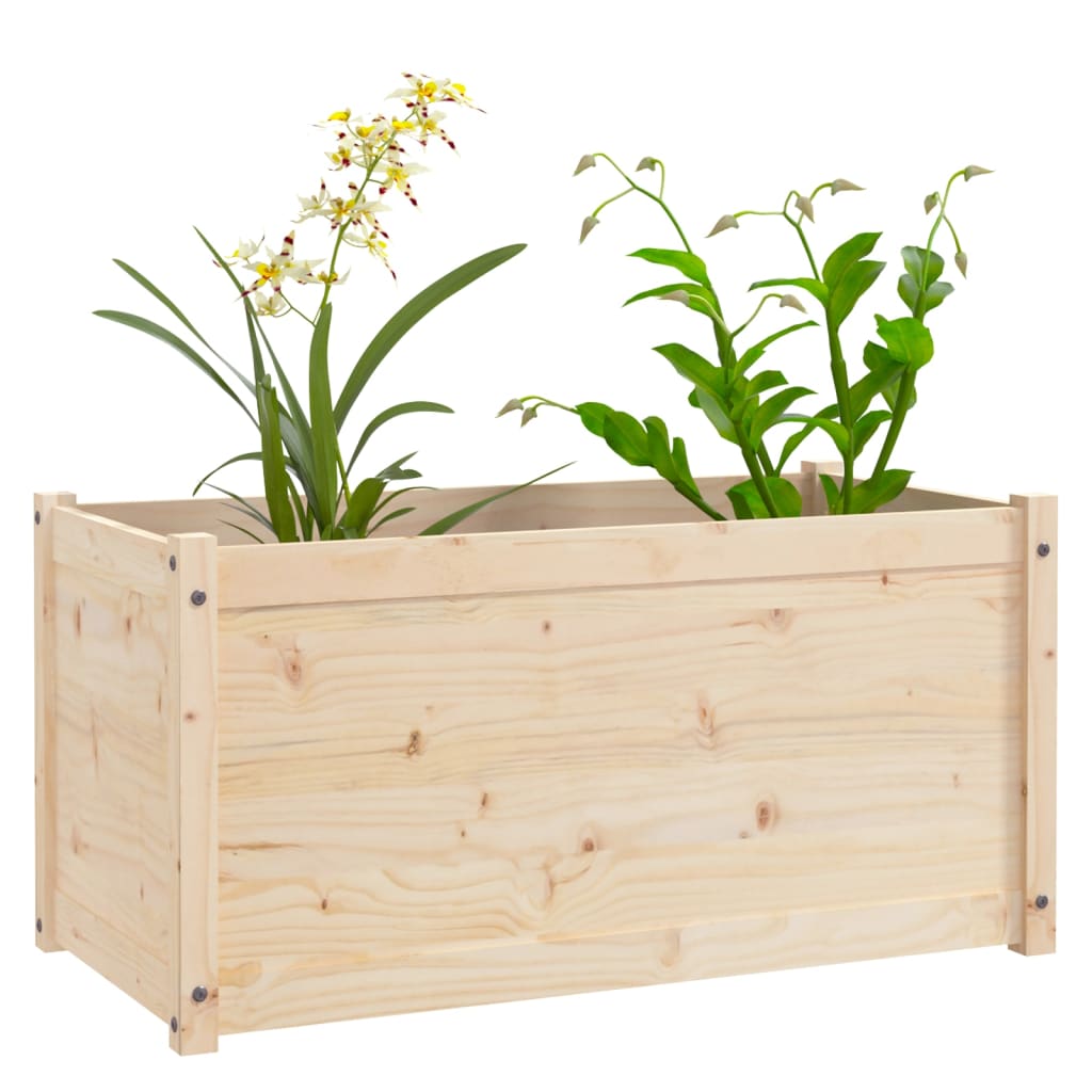 Fioriera da Giardino 100x50x50 cm in Legno Massello di Pino