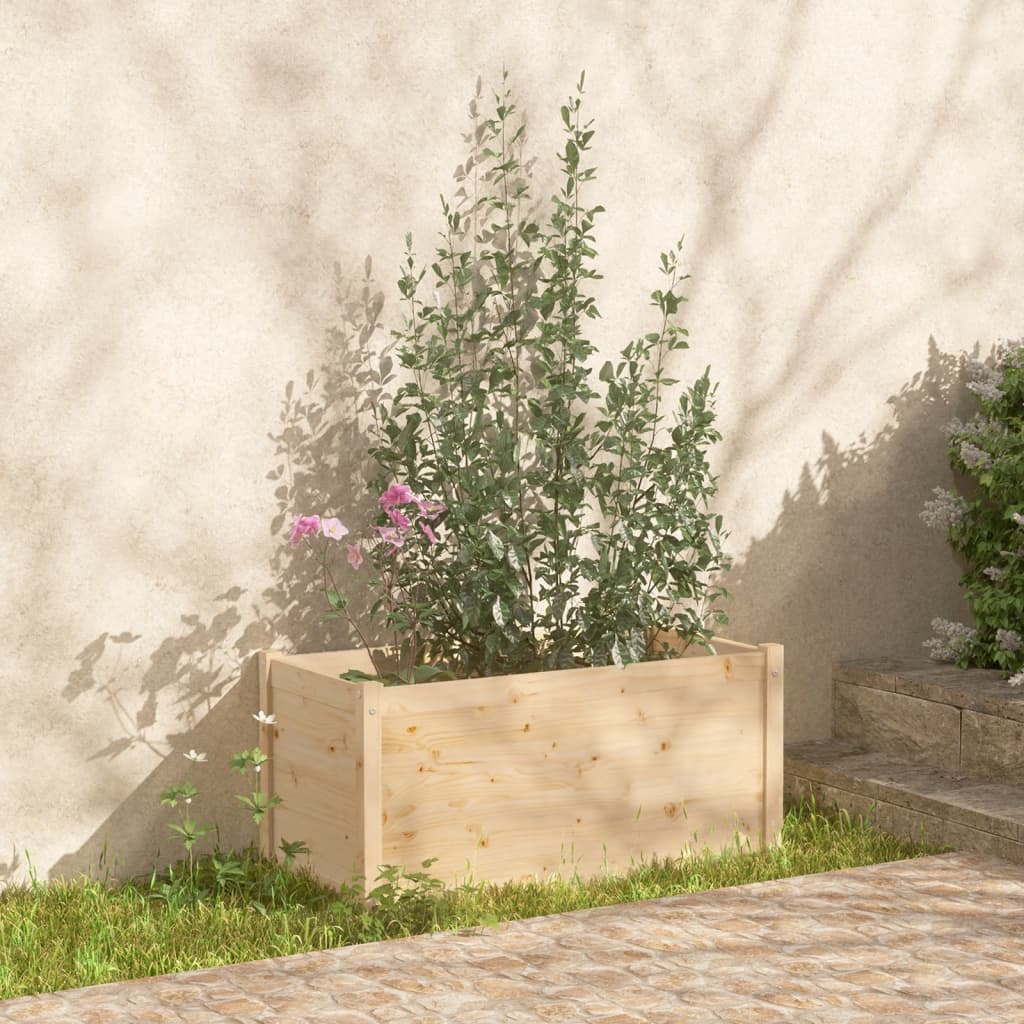 Fioriere da Giardino 2 pz 100x50x50cm in Legno Massello di Pino