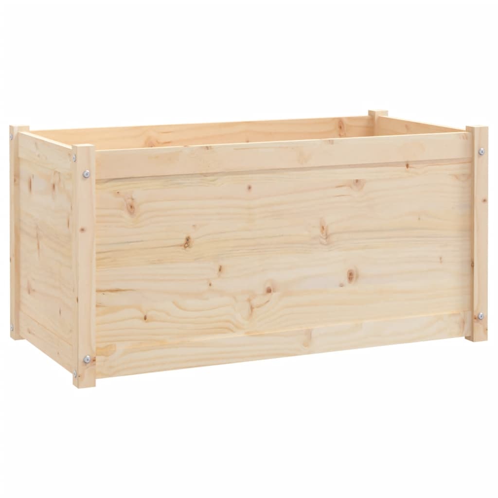 Fioriere da Giardino 2 pz 100x50x50cm in Legno Massello di Pino