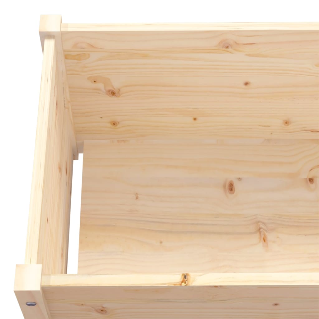 Fioriere da Giardino 2 pz 100x50x50cm in Legno Massello di Pino