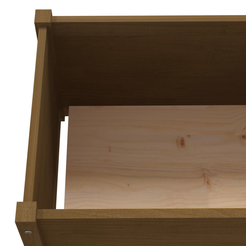 Fioriera Giardino Marrone Ambra 100x50x50cm Legno Massello Pino