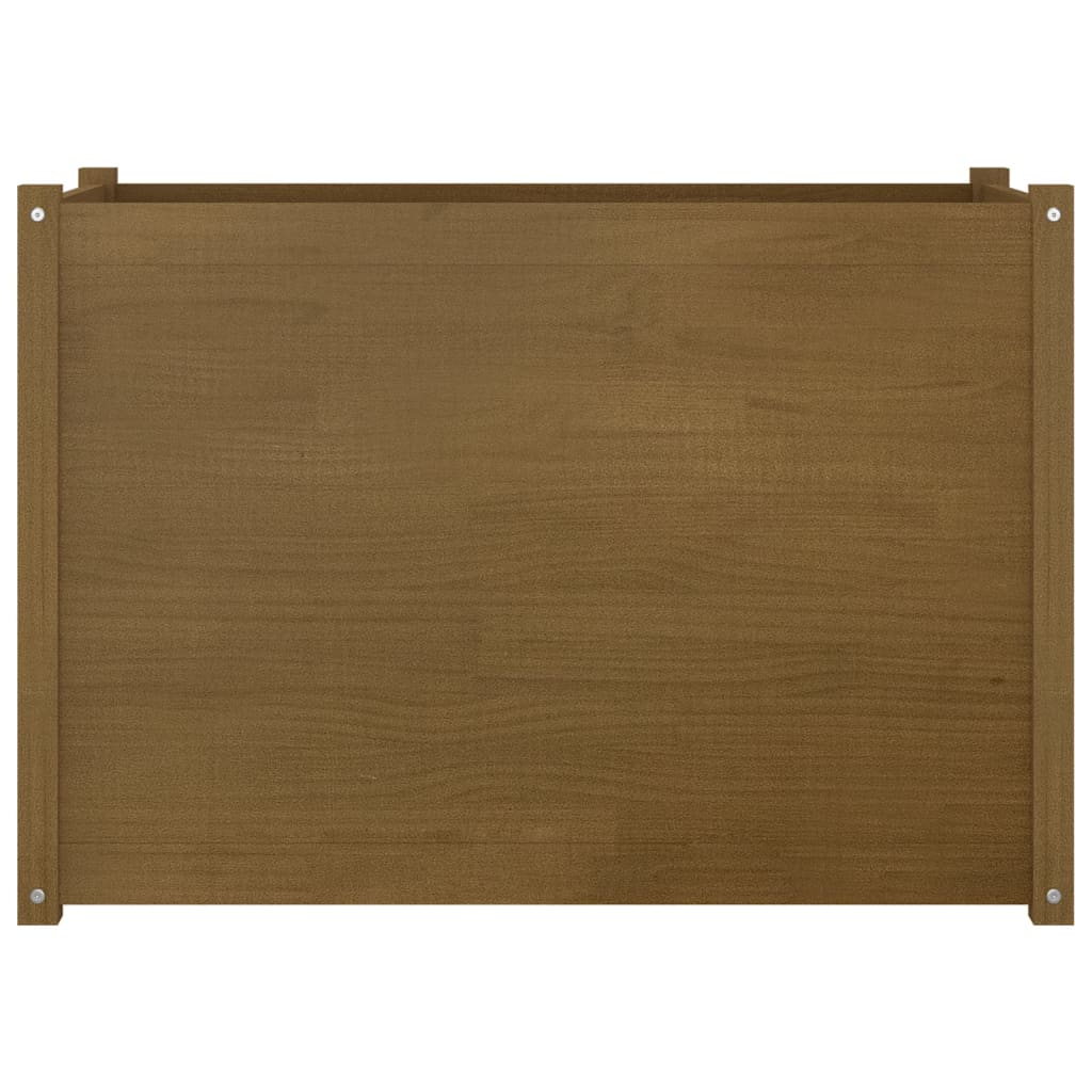 Fioriera Giardino Marrone Ambra 100x50x70cm Legno Massello Pino